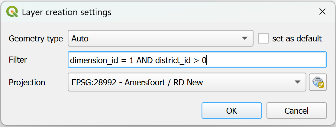 Configuration filter