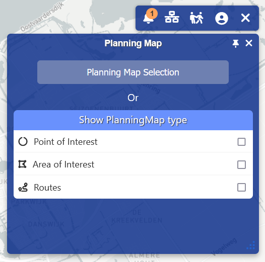 Planning Map Dialog