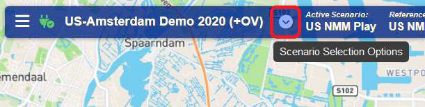 Scenario selector arrow